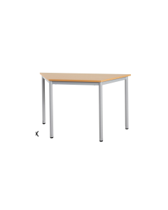 Table ORGA trapèze-Hêtre naturel - Bleu clair-Taille 6