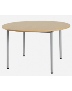 Table ORGA ronde-Hêtre naturel - Bleu clair-Taille 6