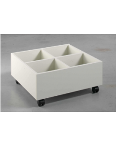 Bac à livres bas sur roulettes – L60x P60xH30 cm environ